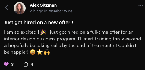 Alex — Just got hired on a new full-time offer